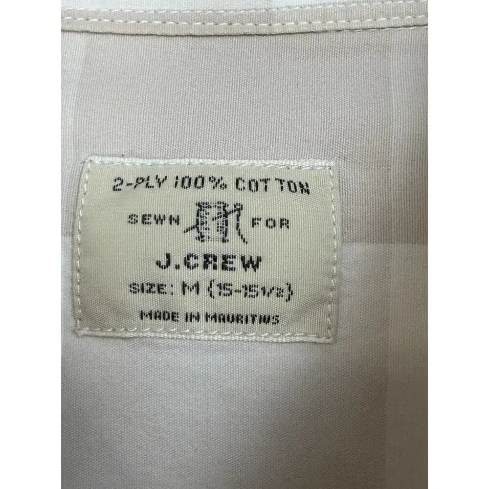 J. Crew Men's Button Up Shirt Sz‎ M (15-15 1/2) Long Sleeves Tan Ivory Plaid